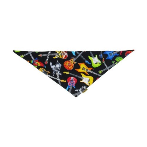 Bandana Rock Heroes para Cães, Preta