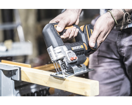 WORX 20V 80mm WX543 accu decoupeerzaag, inclusief koffer, 1 x 2Ah accu en 1 snellader