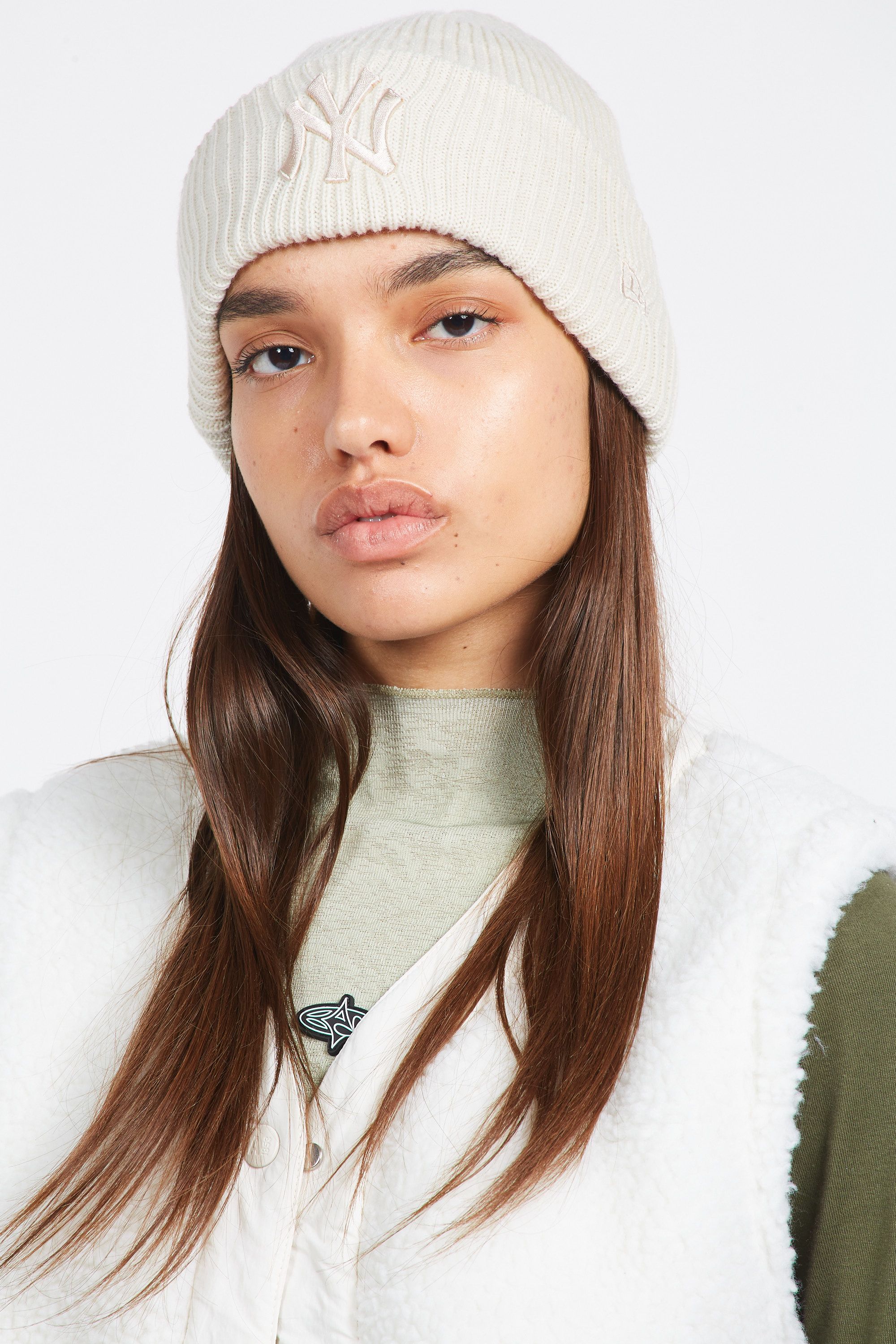 NEW ERA bonnet FEMALE RIB WIDE Beige