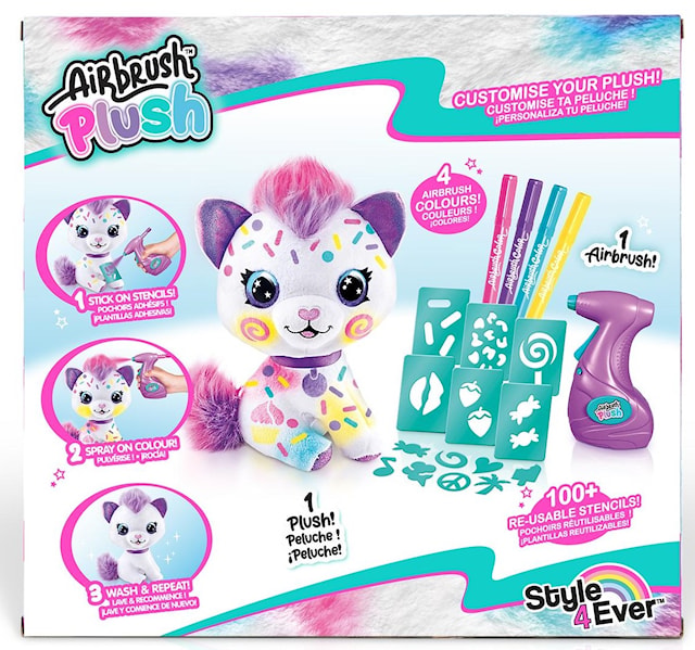 Airbrush Plush Kattunge Lilla
