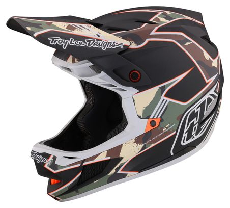 Casque Intégral Troy Lee Designs D4 Composite Mips Matrix Camo Vert