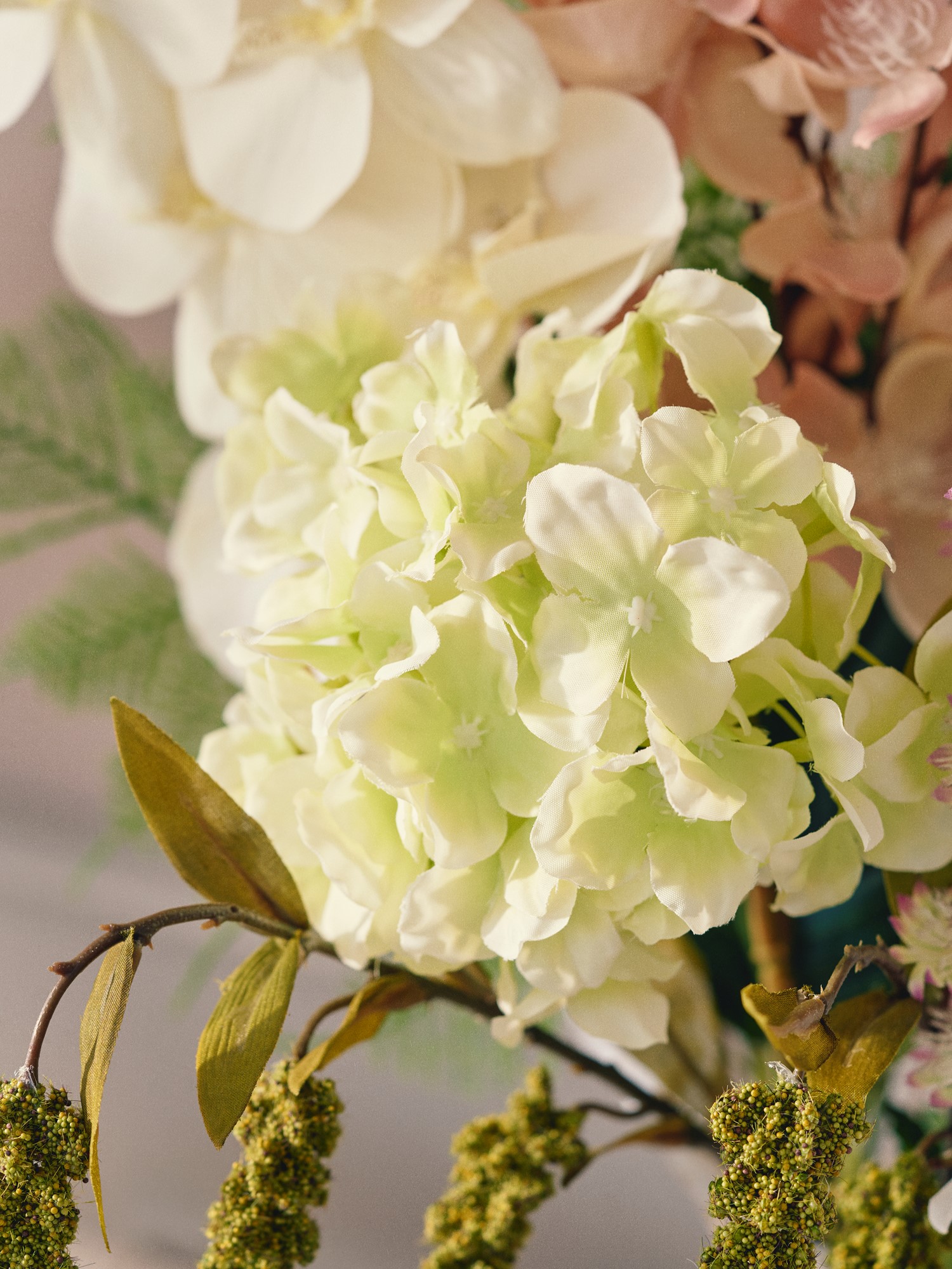Kunstig blomst hortensie | 68 cm. | Rose
