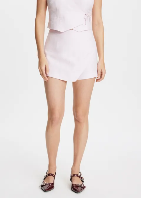 Skort met glans roze (ROS.L)