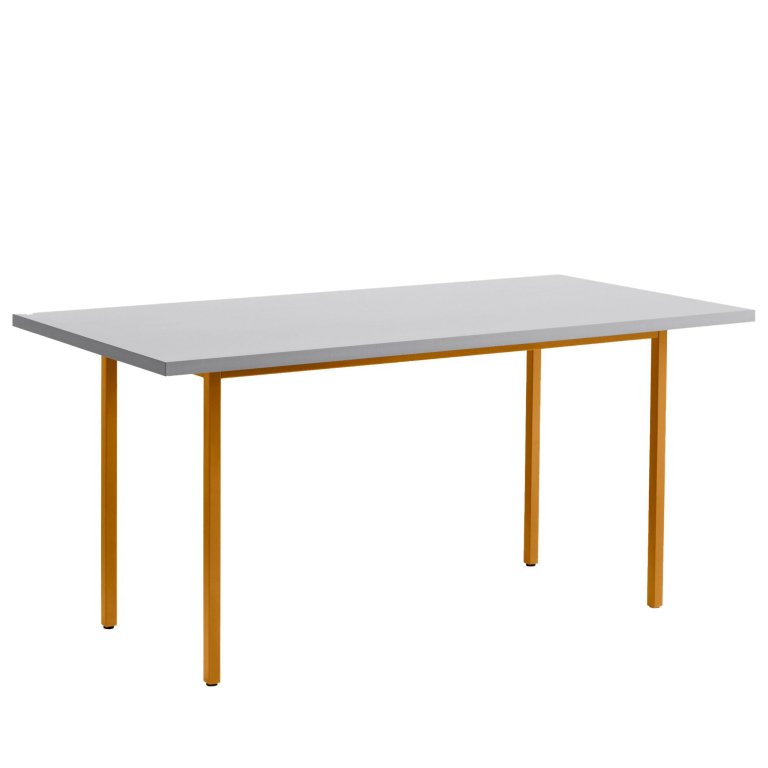 Hay Two-Colour tafel 160x82 licht grijs, oker onderstel