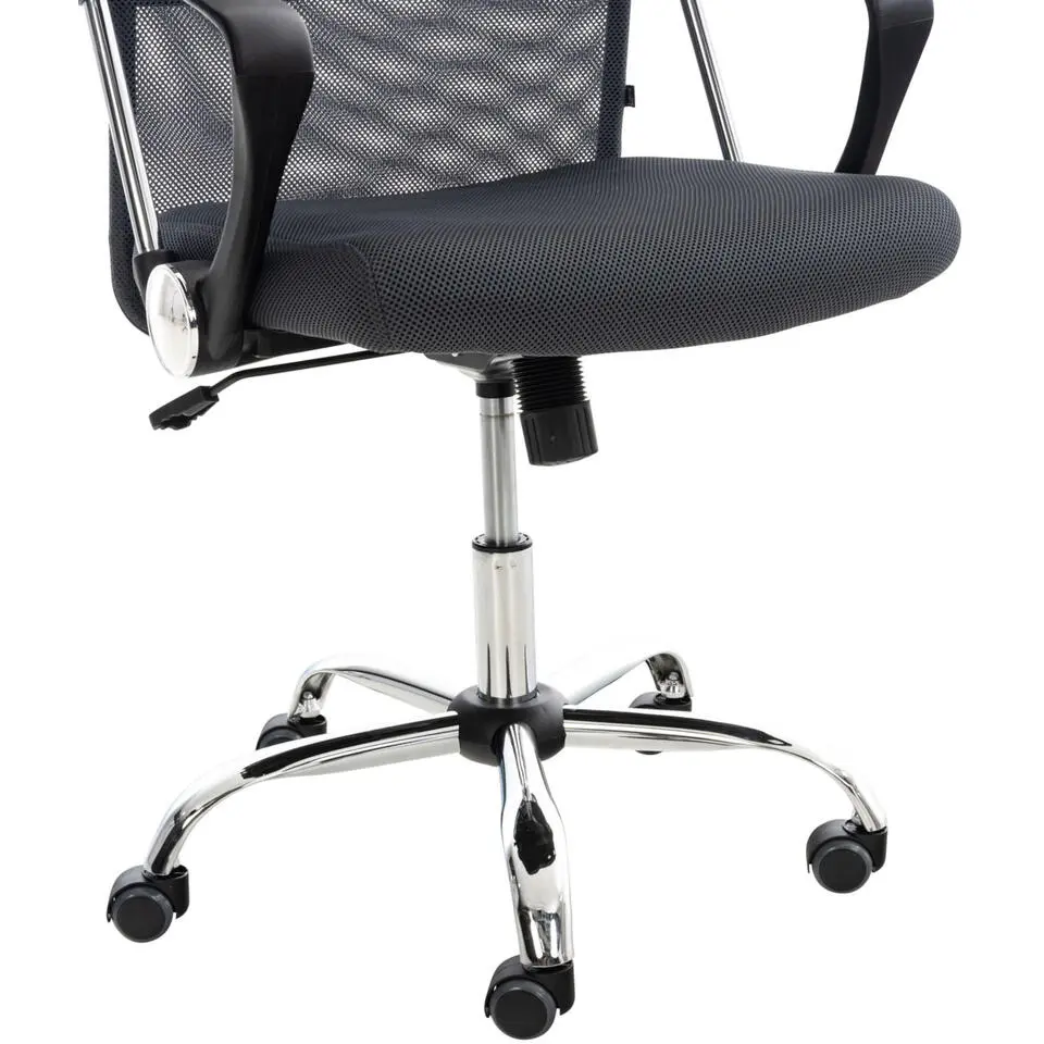 CLP Bureaustoel Washington chroom Frame - Kunstleer - grijs