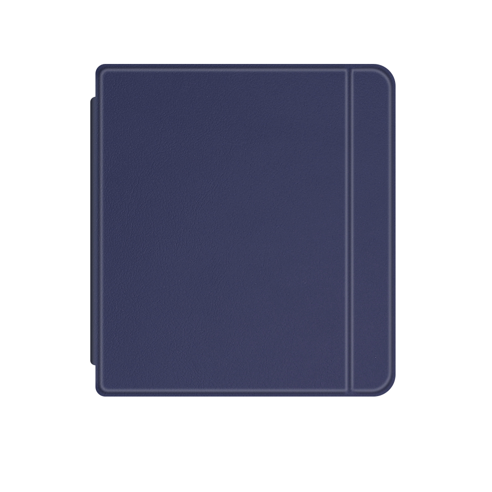 Tolino Vision 5 Leder Tasche Flip Cover Litchi Look - Dunkelblau