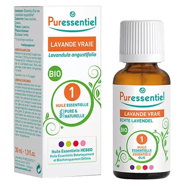 Óleo Essencial de Lavanda Verdadeira Orgânica Puressentiel 30ml