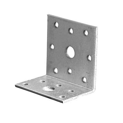 Lot de 6 équerres d'assemblage galva 50 x 50 x 35 mm