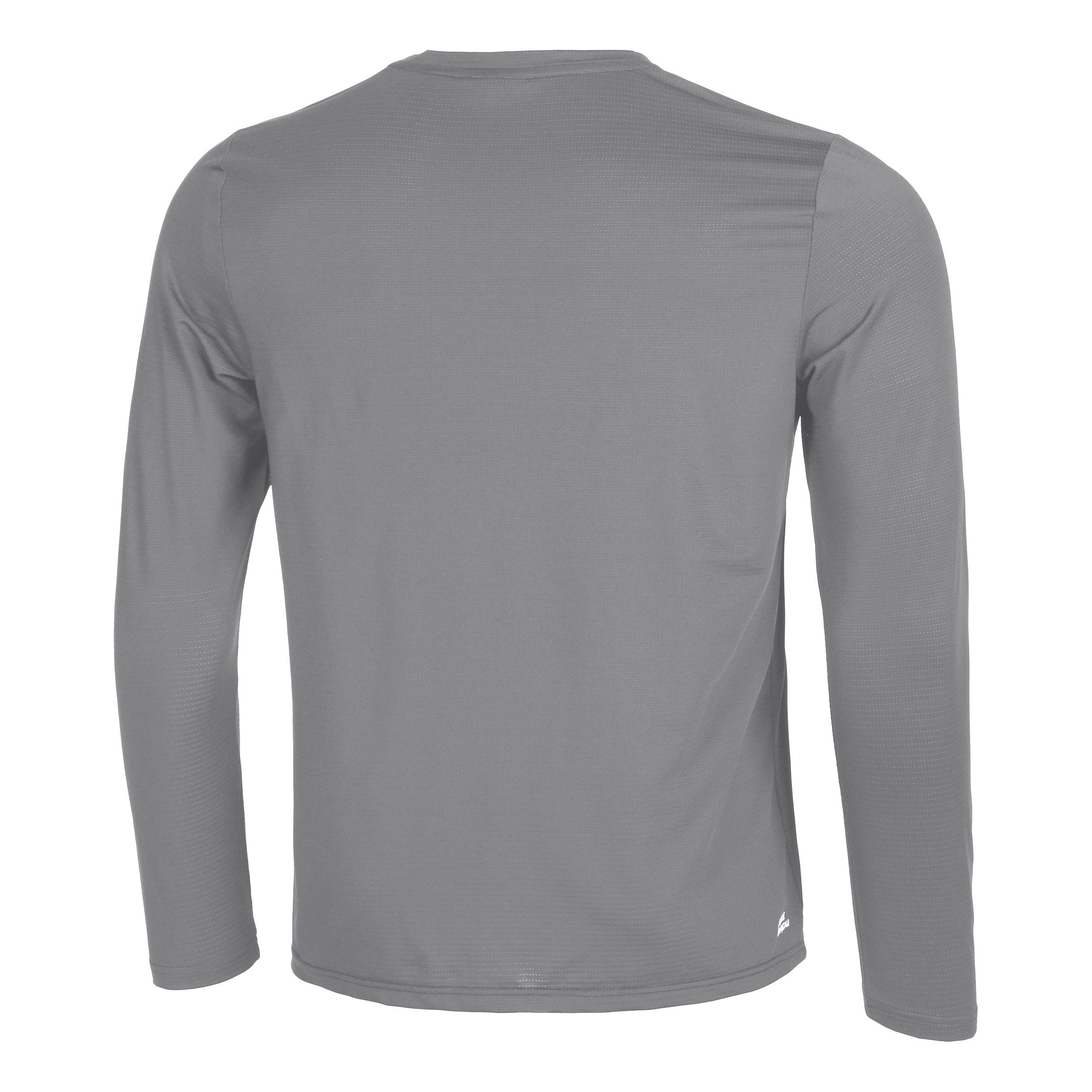 BIDI BADU Crew Roundneck Haut Manches Longues Hommes - Gris