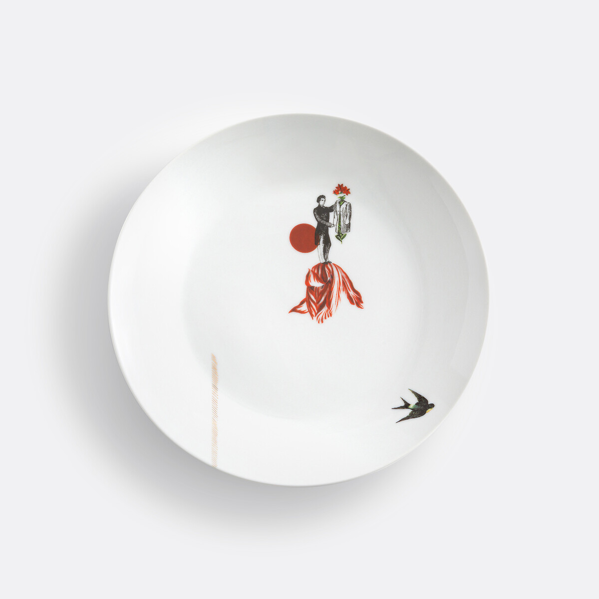 SAM BARON X LA REDOUTE INTERIEURS<br>Conjunto de 4 pratos de sobremesa em porcelana