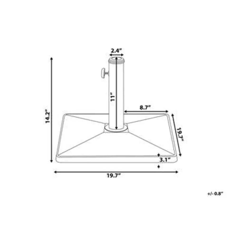 CERVO - Parasolvoet - Zwart - Beton