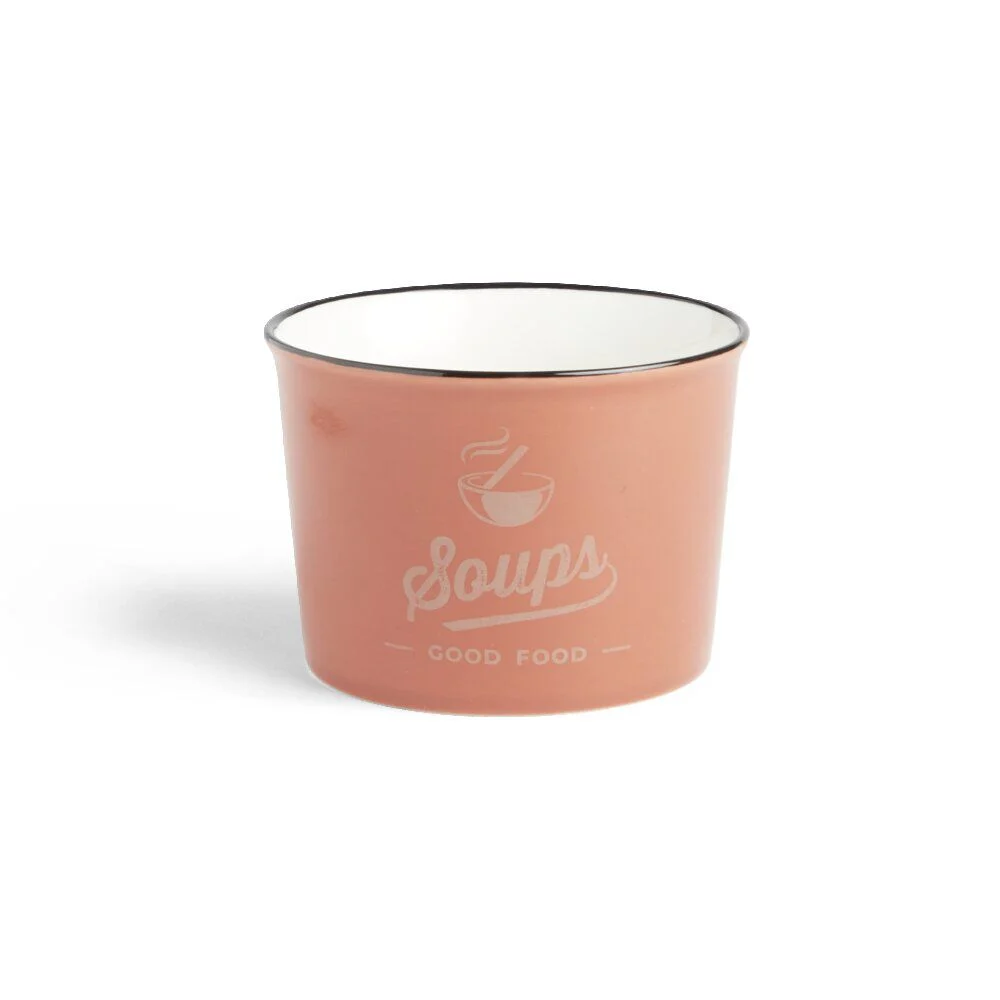 Bol à soupe 500ml faïence rouge Ø12xH8,4cm