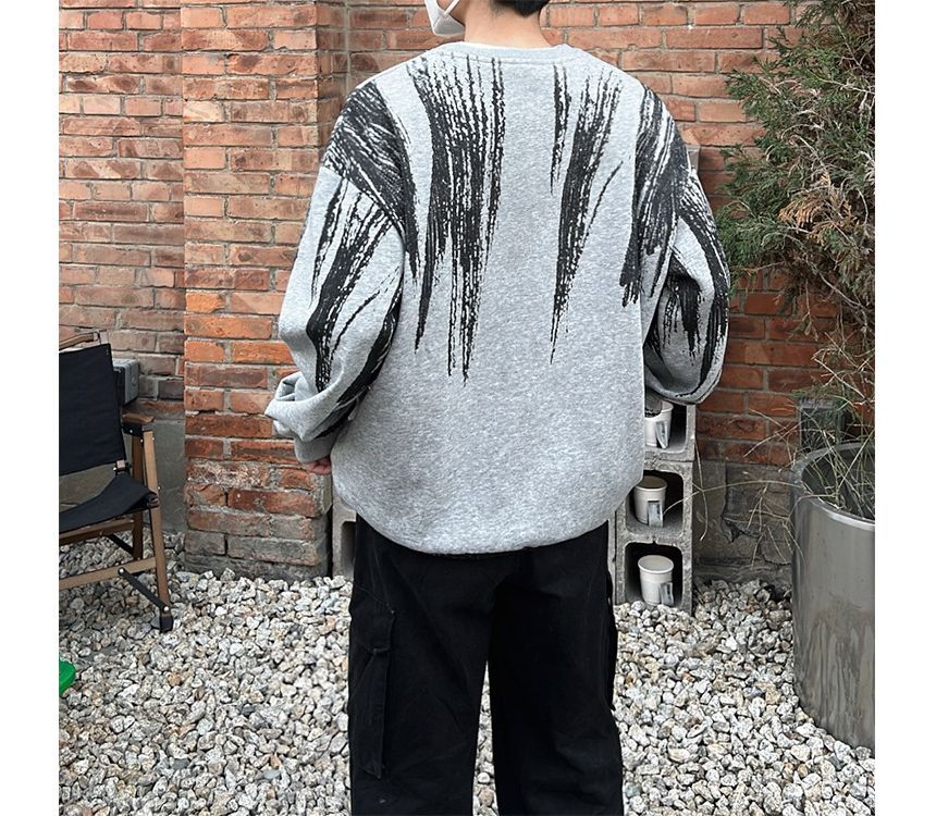 Omozando - Sweatshirt met ronde hals en print