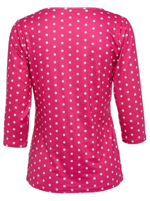 Shirt mit Bubikragen und Punkten