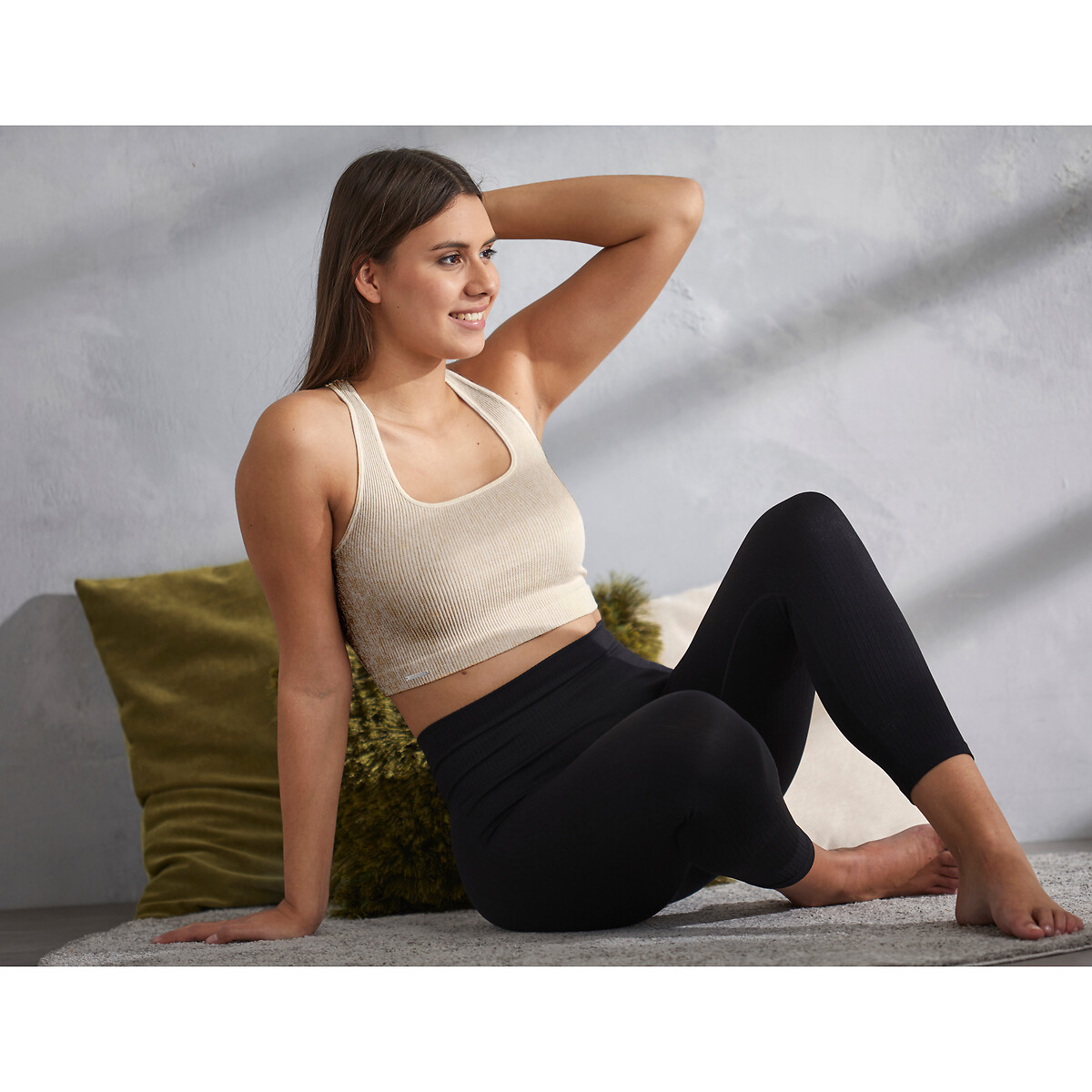 MAGIC BODYFASHION<br>Leggings cropped sem costura para relaxar