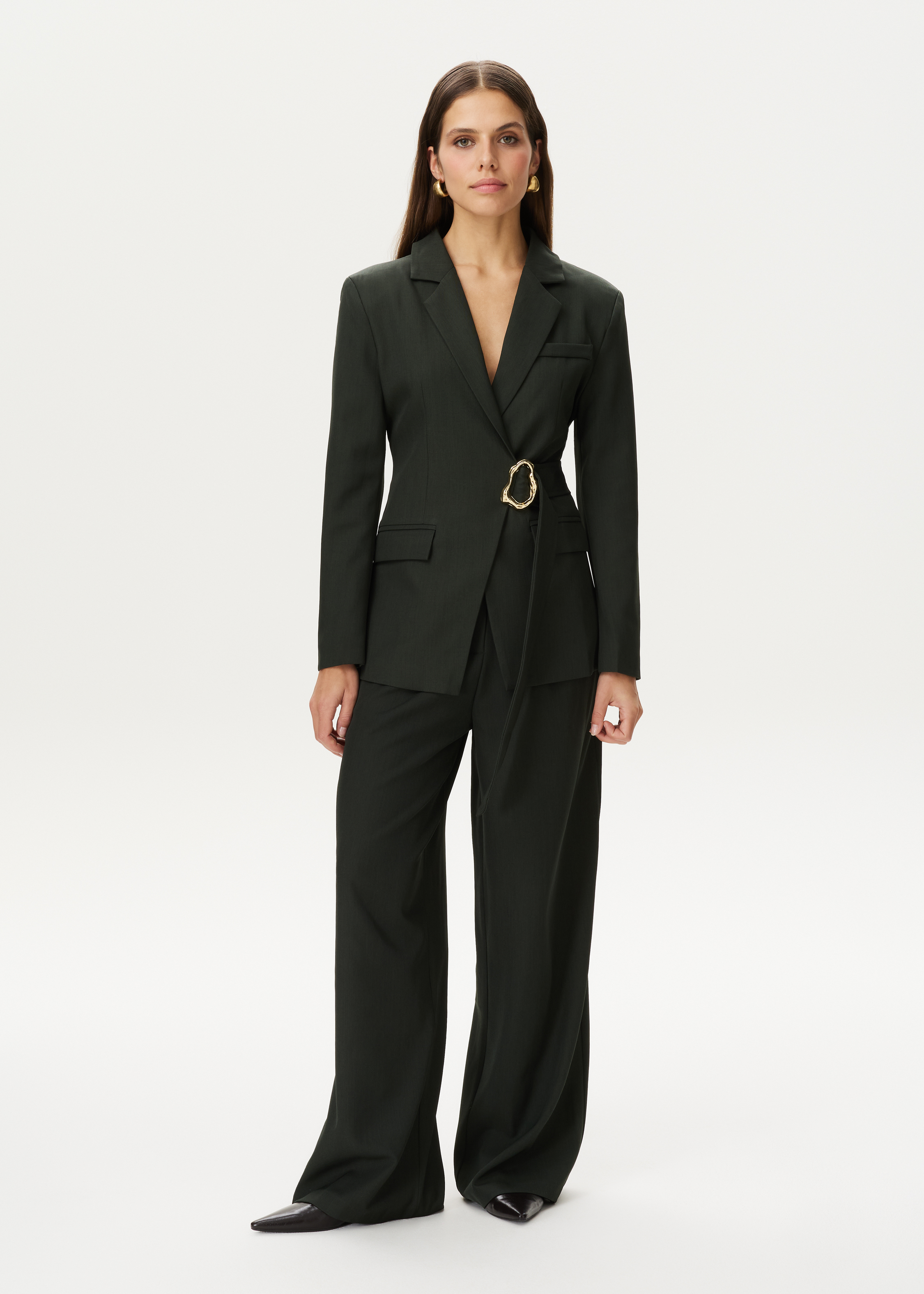 Pantalon met wide leg