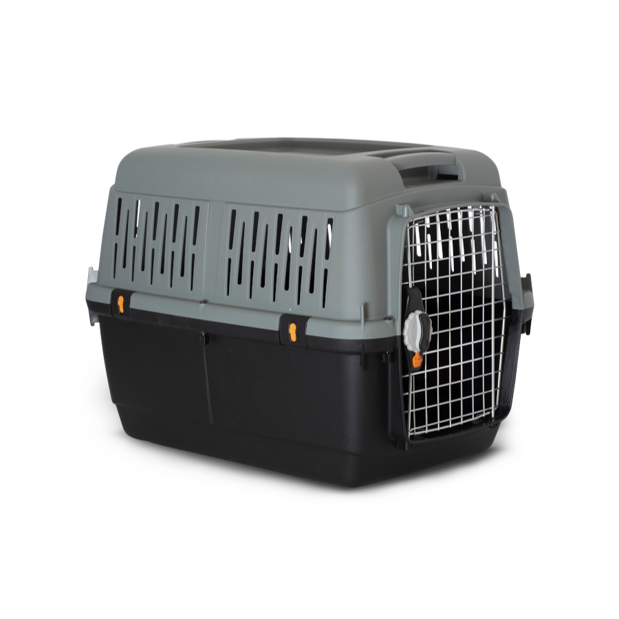 Transportadora para animais de estimação Outech Bracco Sprint IATA cinza para cães e gatos