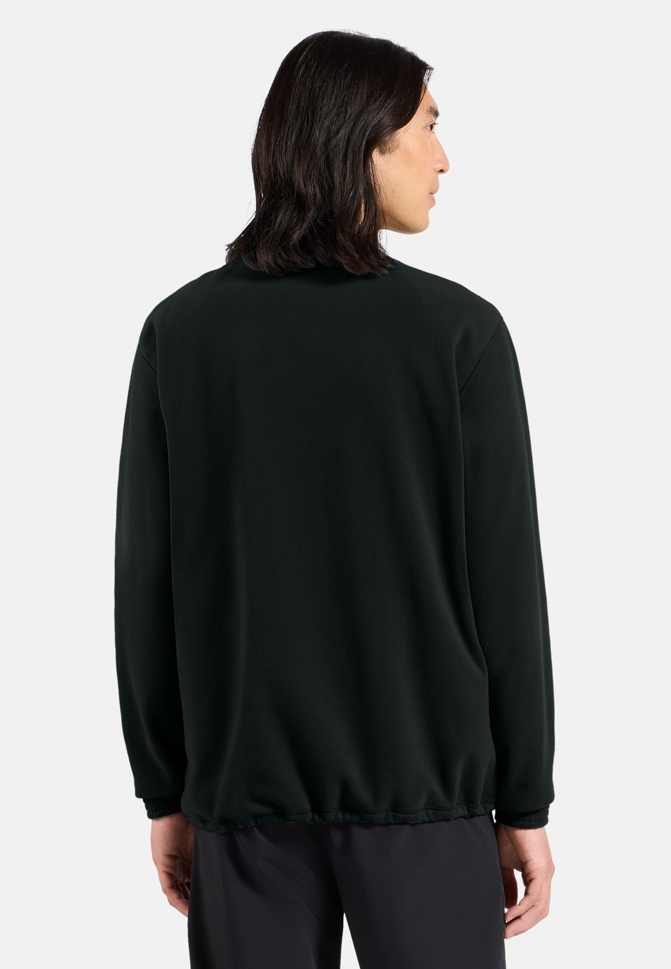 Klassischer Essentials Multisport Mid Layer aus Fleece mit Rundhalsausschnitt in black
