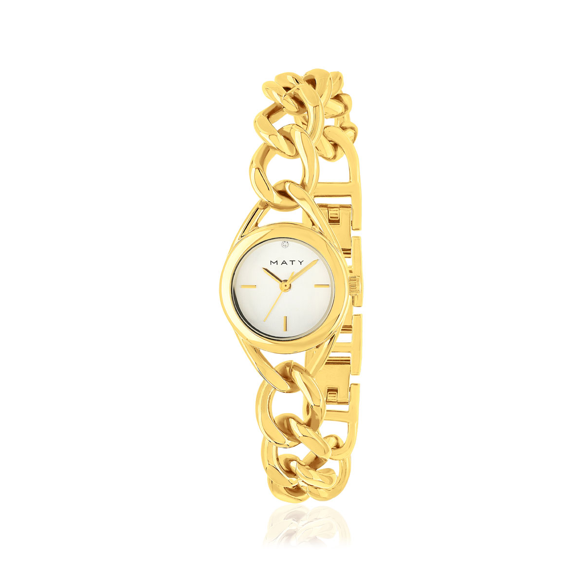 Montre femme dorée jaune