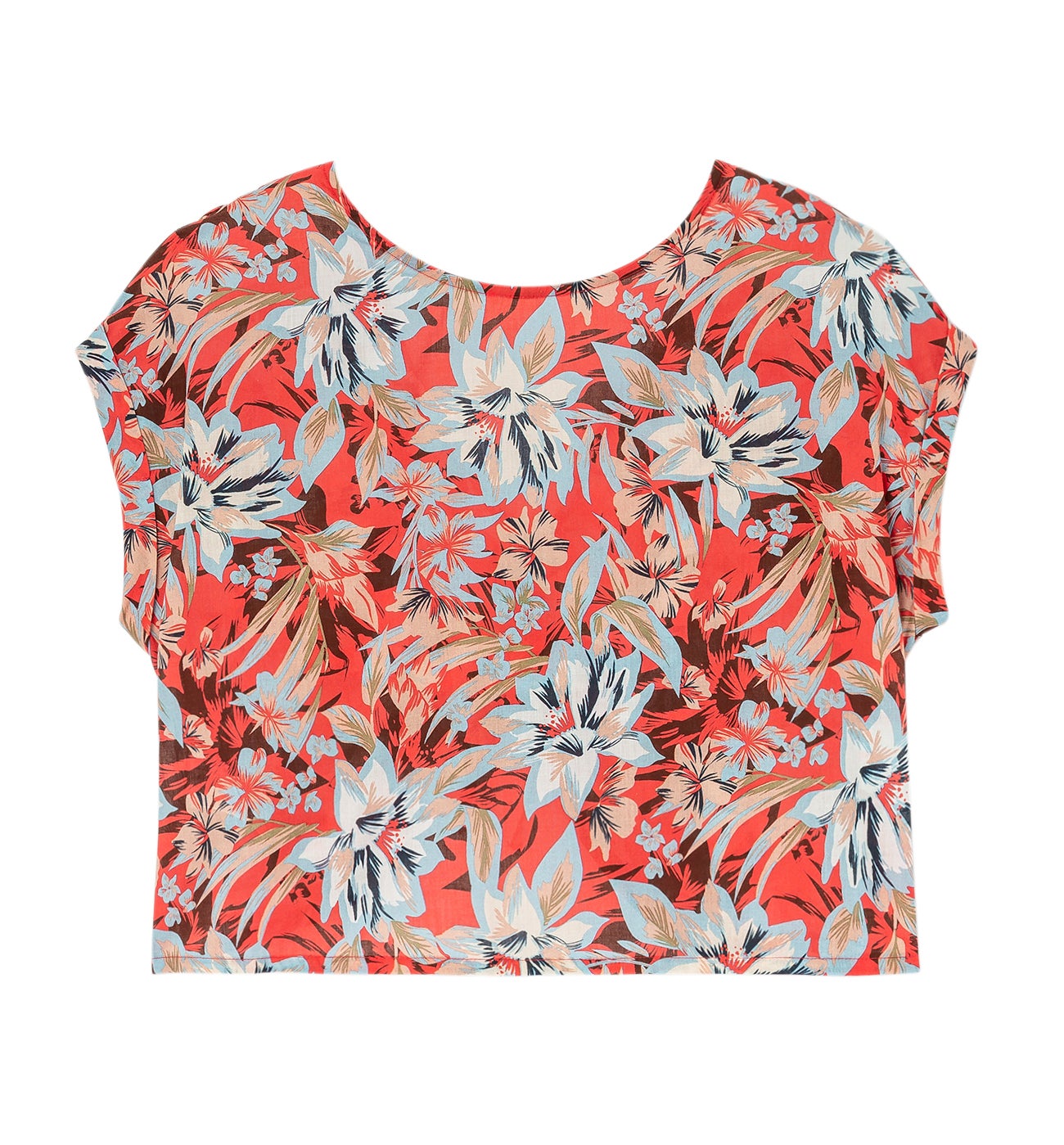 Blouse imprimée recto-verso - Imprimé rouge