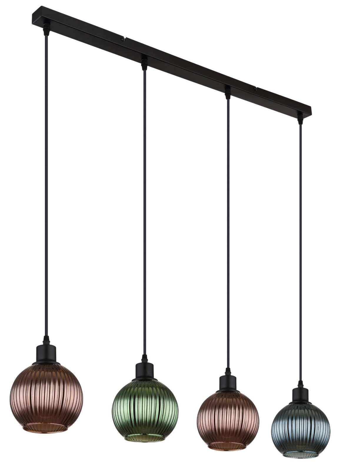 LED-Hängeleuchte - multicolor - schwarz matt - 4-flammig