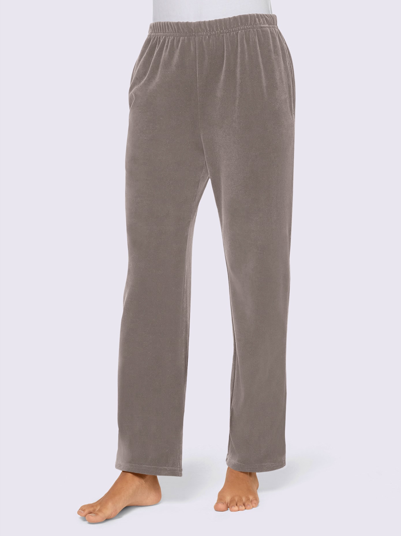 Pantalon décontracté effet velours
