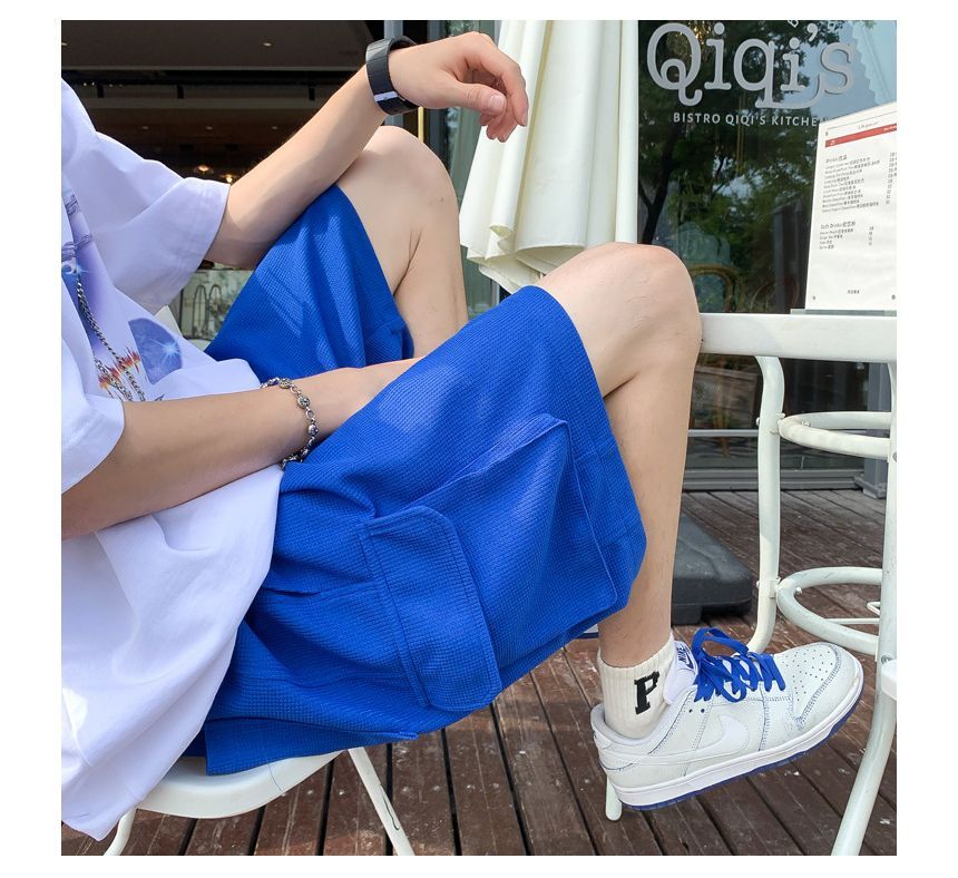 Omozando - Losse cargoshorts met effen pasvorm