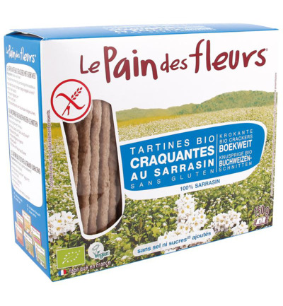Le Pain Des Fleurs Boekweit Crackers Zonder Zout En Suiker Bio (150 gr)