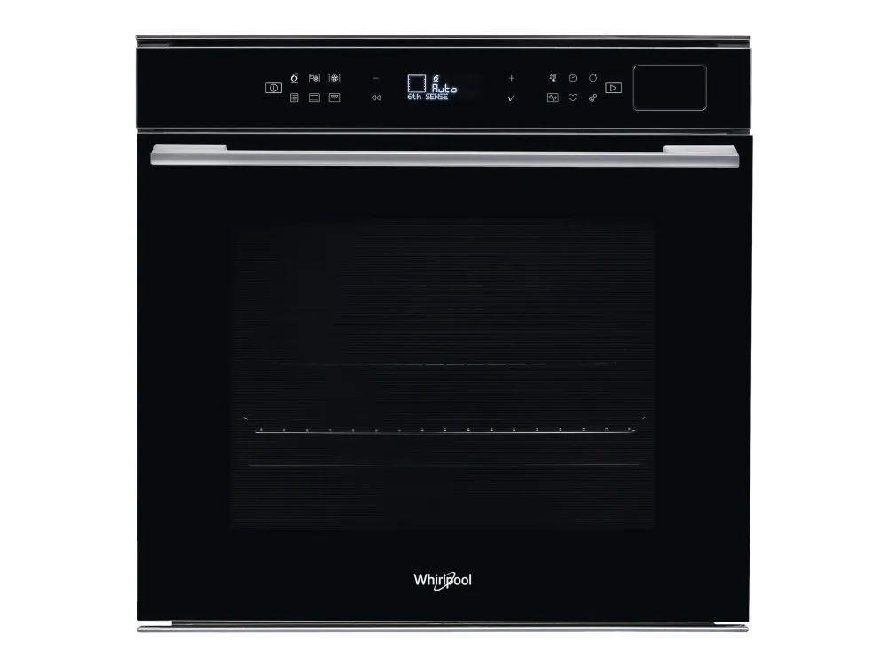 Whirlpool W Collection W7 OS4 4S1 P BL - Ovn - til indbygning - niche - bredde: 56 cm - dybde: 55 cm - højde: 58.3 cm - med selv-rengøring - Klasse A  - sort