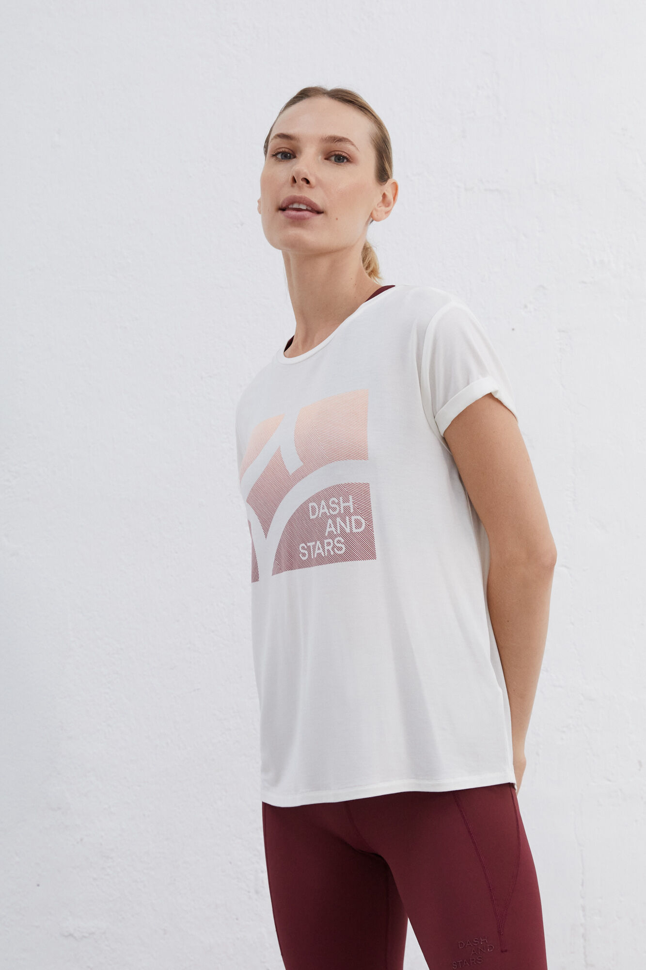Camiseta bege fluida - bege