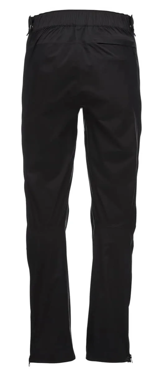 Black Diamond Men StormLine Stretch Full Zip Rain Pants Black