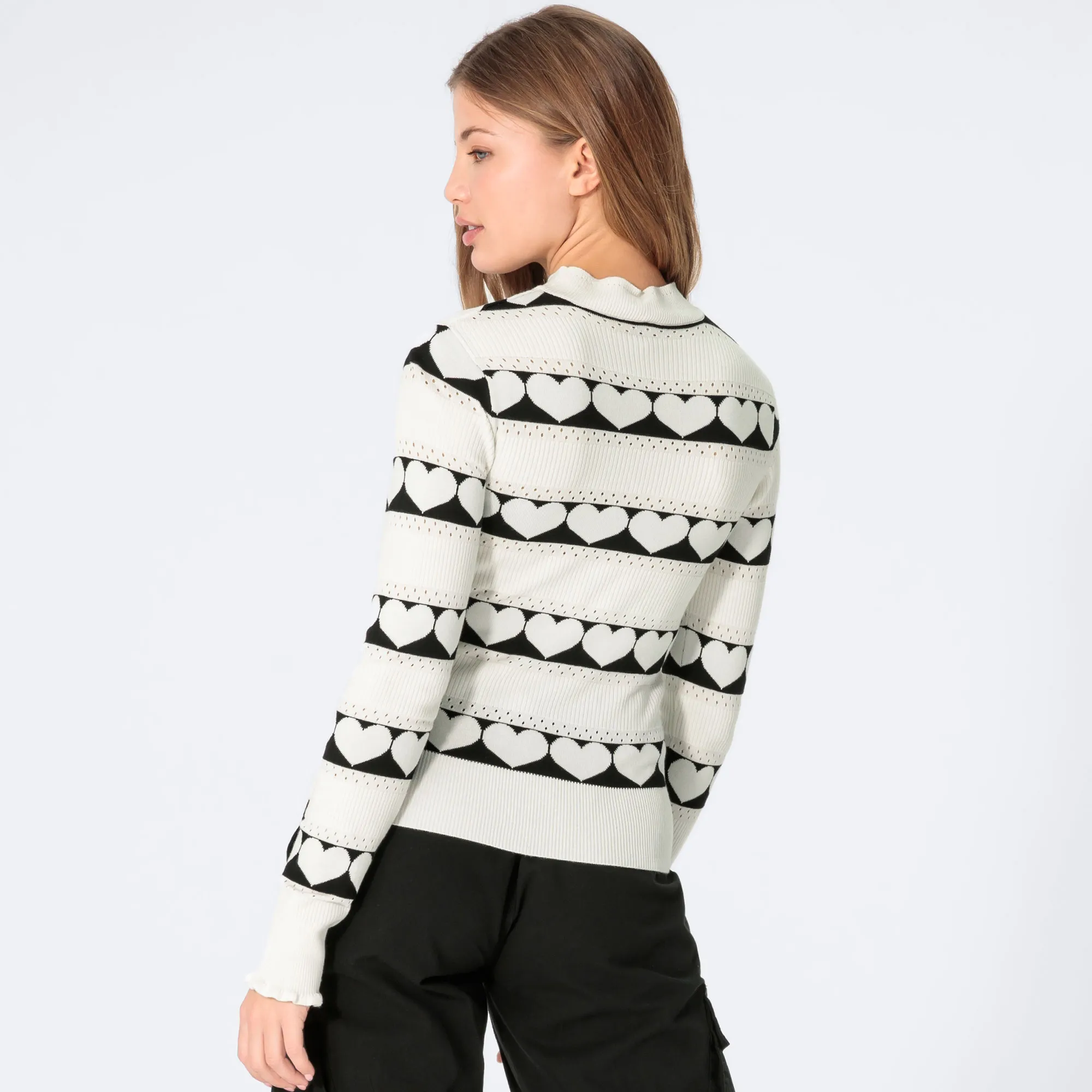 Damen-Pullover mit Herz-Design