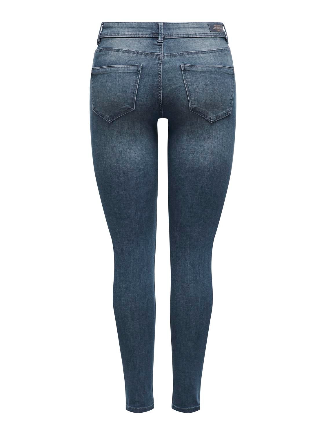 ONLWAUW Mittlere Taille Skinny Fit Jeans Blue Black Denim