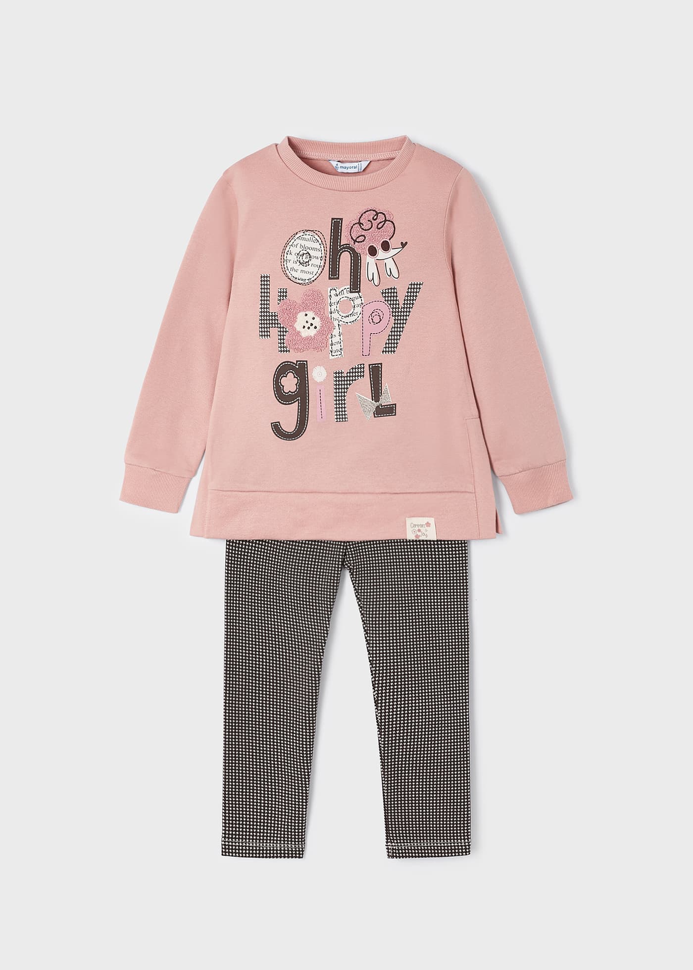 Conjunto de algodão de alta qualidade com duas peças para meninas.