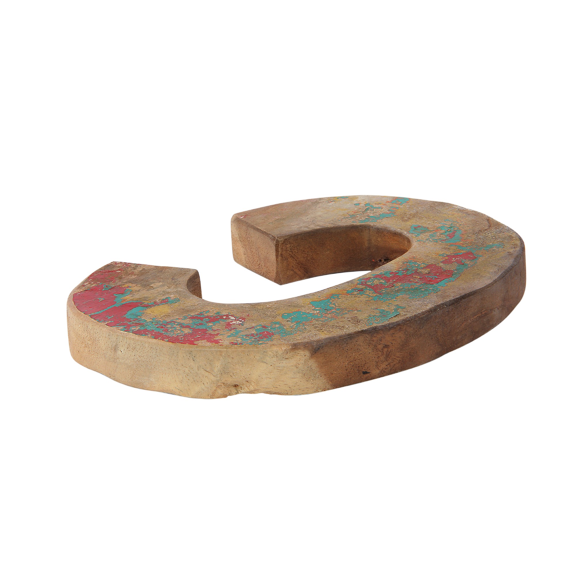 Holzbuchstabe 'C', mehrfarbig, T 2,5 cm, B 13 cm, H 19 cm von fischer's lagerhaus