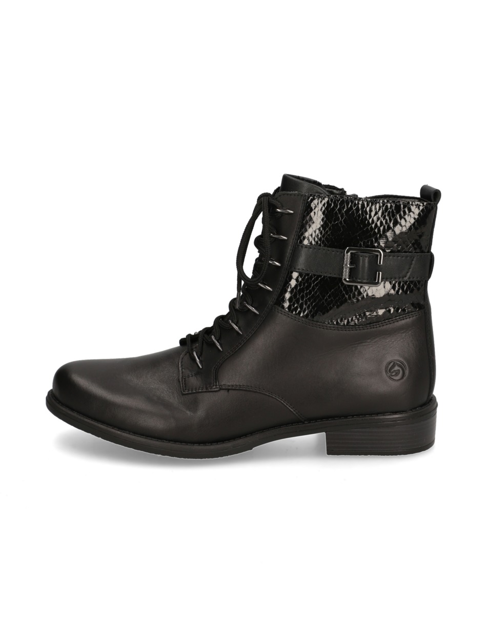 Lederkombination Schnürstiefelette