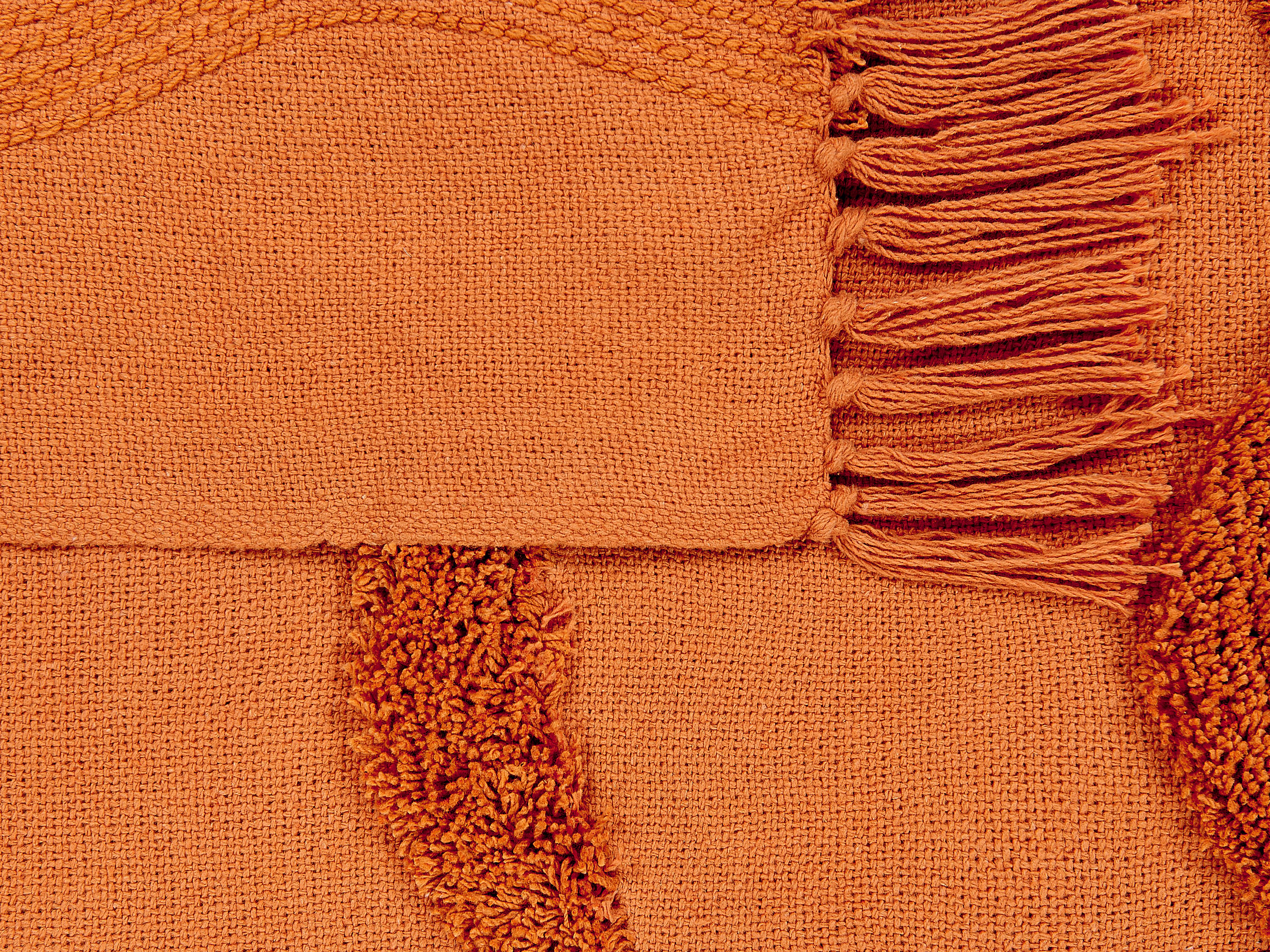 Plaid KHARI Katoen 125 x 150 cm Oranje