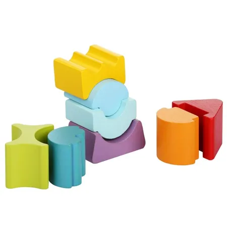 Cubika Stapelspiel Holzwackelturm Flexibler Turm LD-8