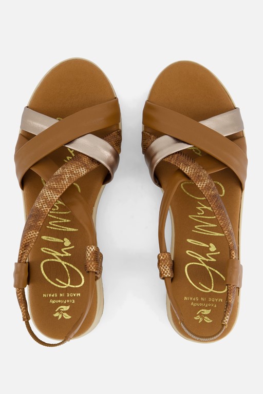 Oh My Sandals Sandalen cognac Leer