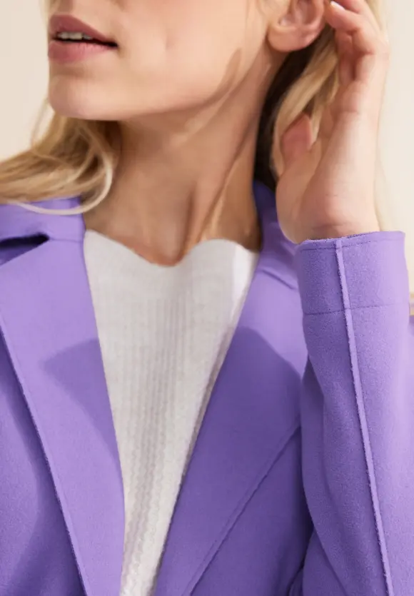 Cosy Übergangsmantel - shiny lilac