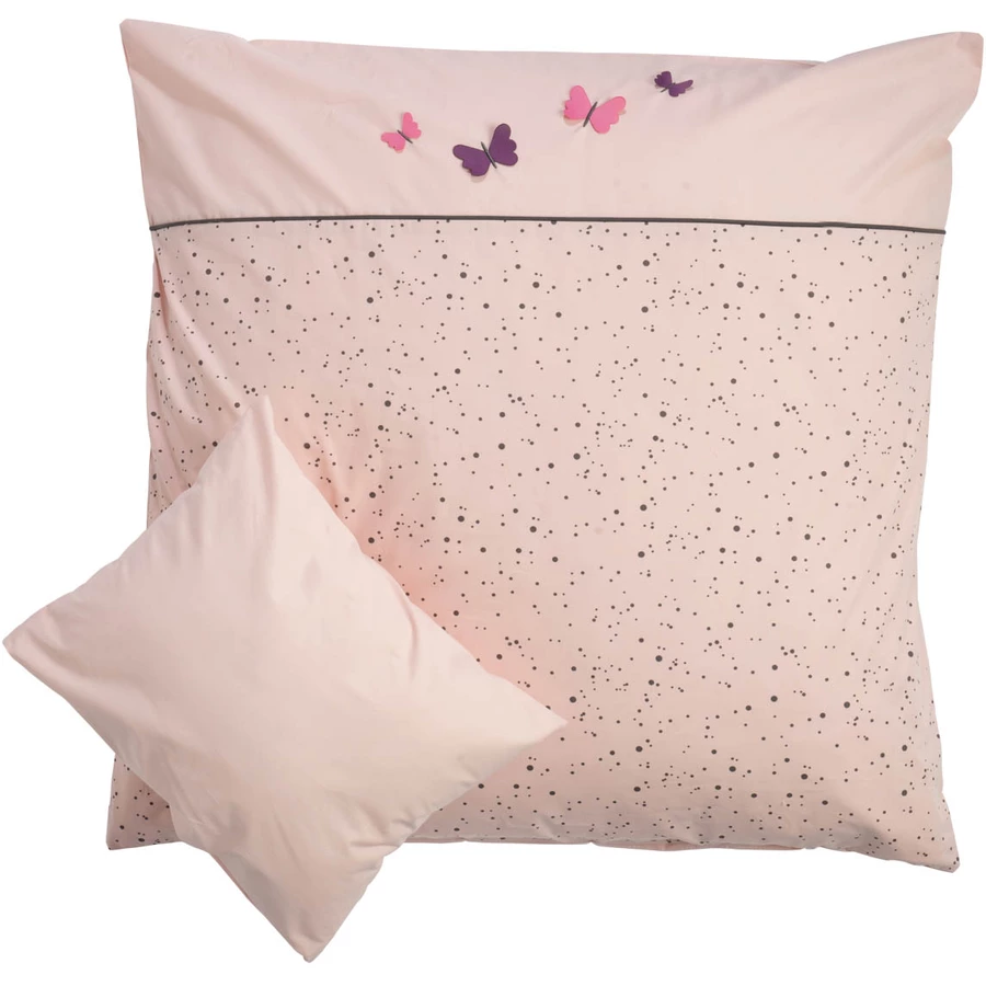 Be Be 's Collection Bettwäsche 3D Schmetterling Rosa 80x80 cm