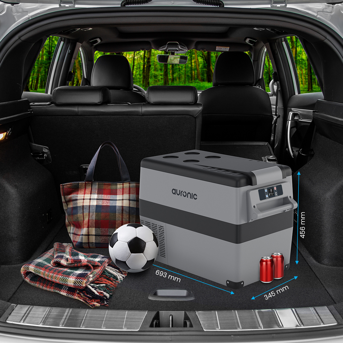 Auronic 40,5 liter compressor koelbox - Grey