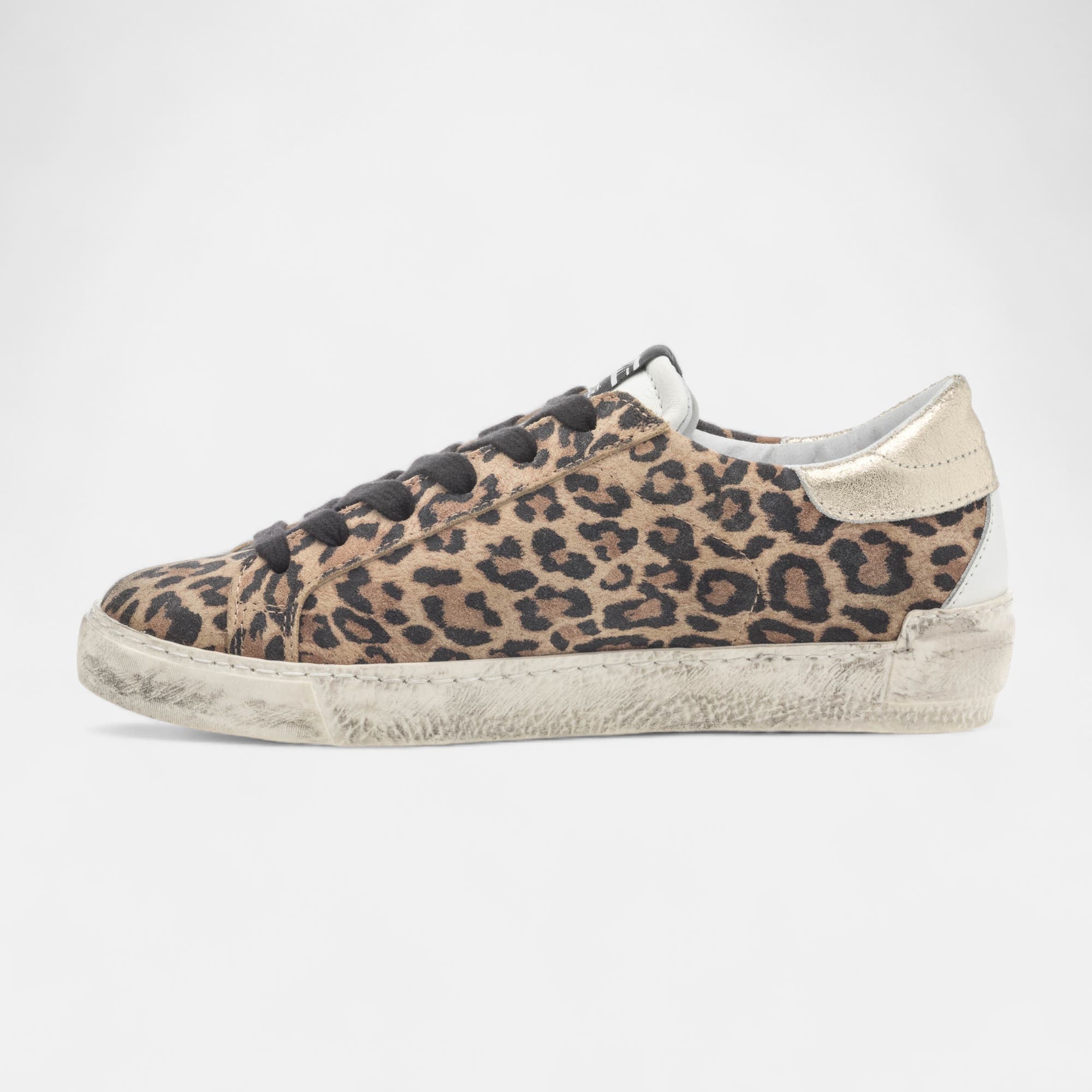 Baskets basses Femme en cuir camel