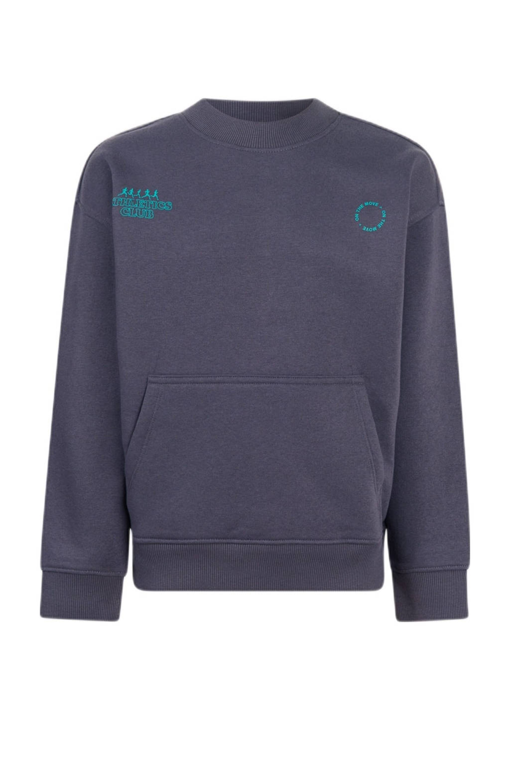 Shoeby sweater met tekst donkergrijs