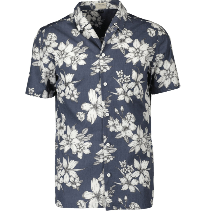 SCOTT Button LT Short-Sleeve Herreskjorte, Blå