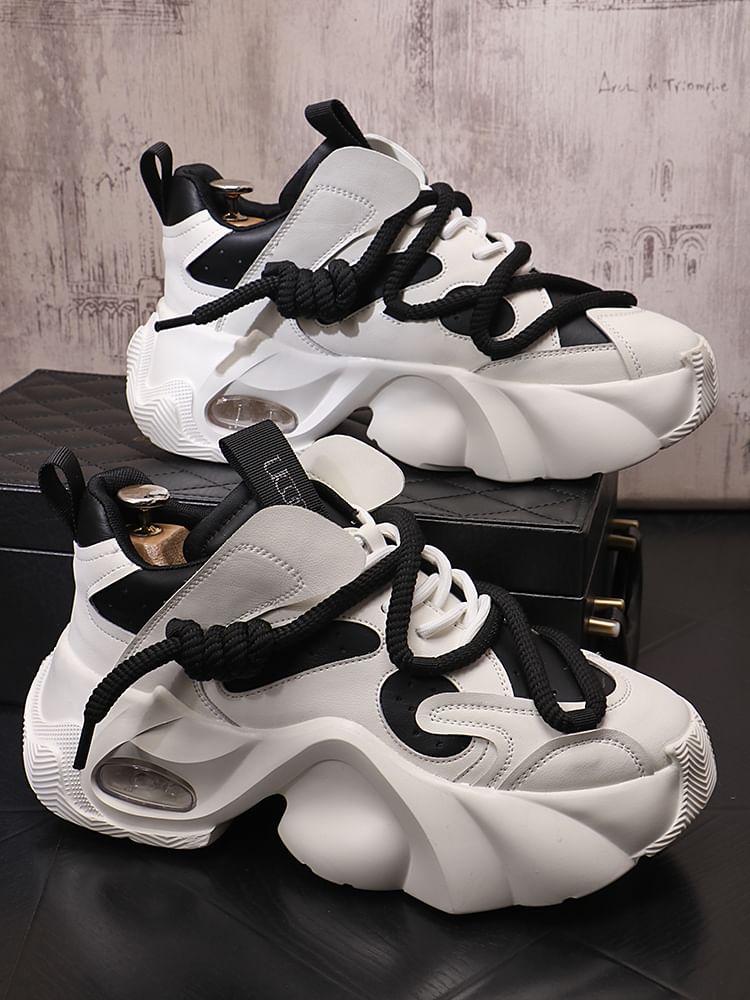 Mr Ozera - Tweekleurige platform sneakers