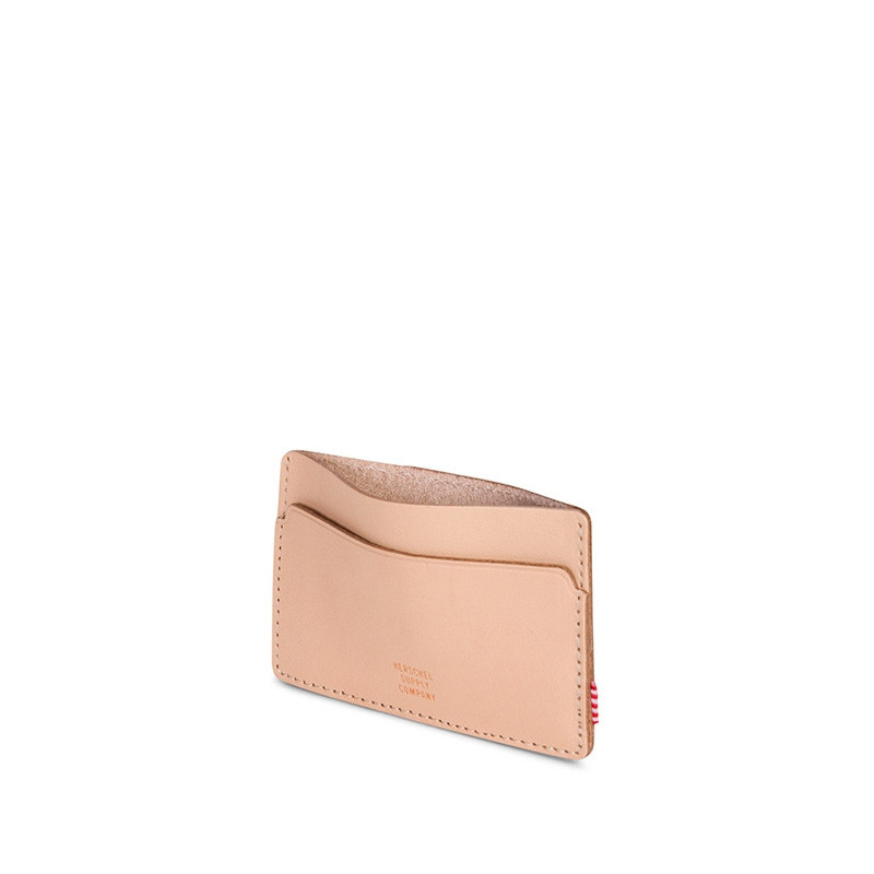 Porte-cartes Felix 10 cm Natural Leather/Rose Gold
