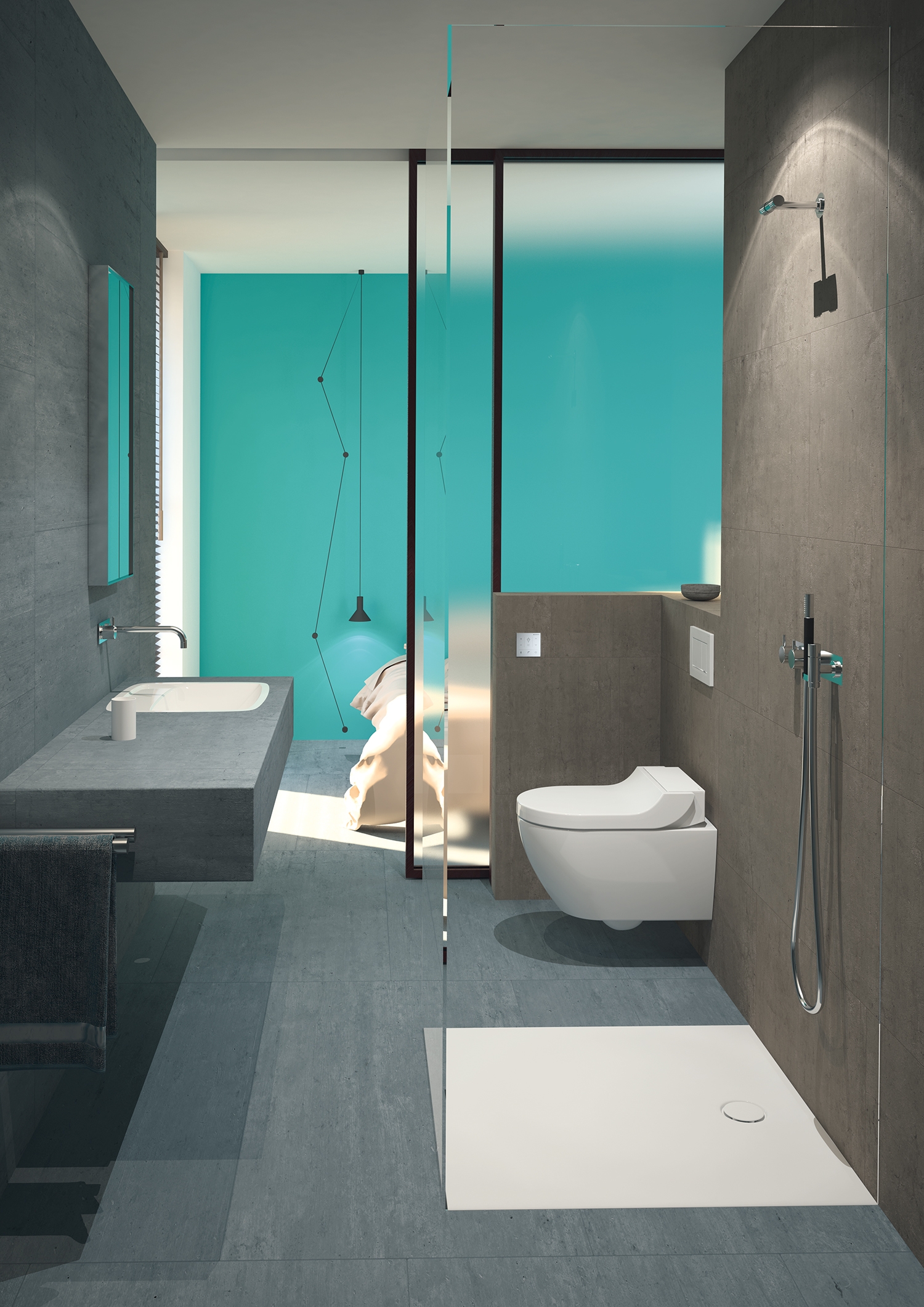 Geberit AquaClean Tuma Comfort douche wc met wit glas deksel