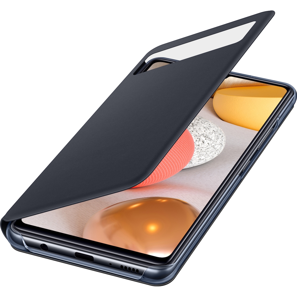 Samsung S View lommebokdeksel til Galaxy A42 (sort)
