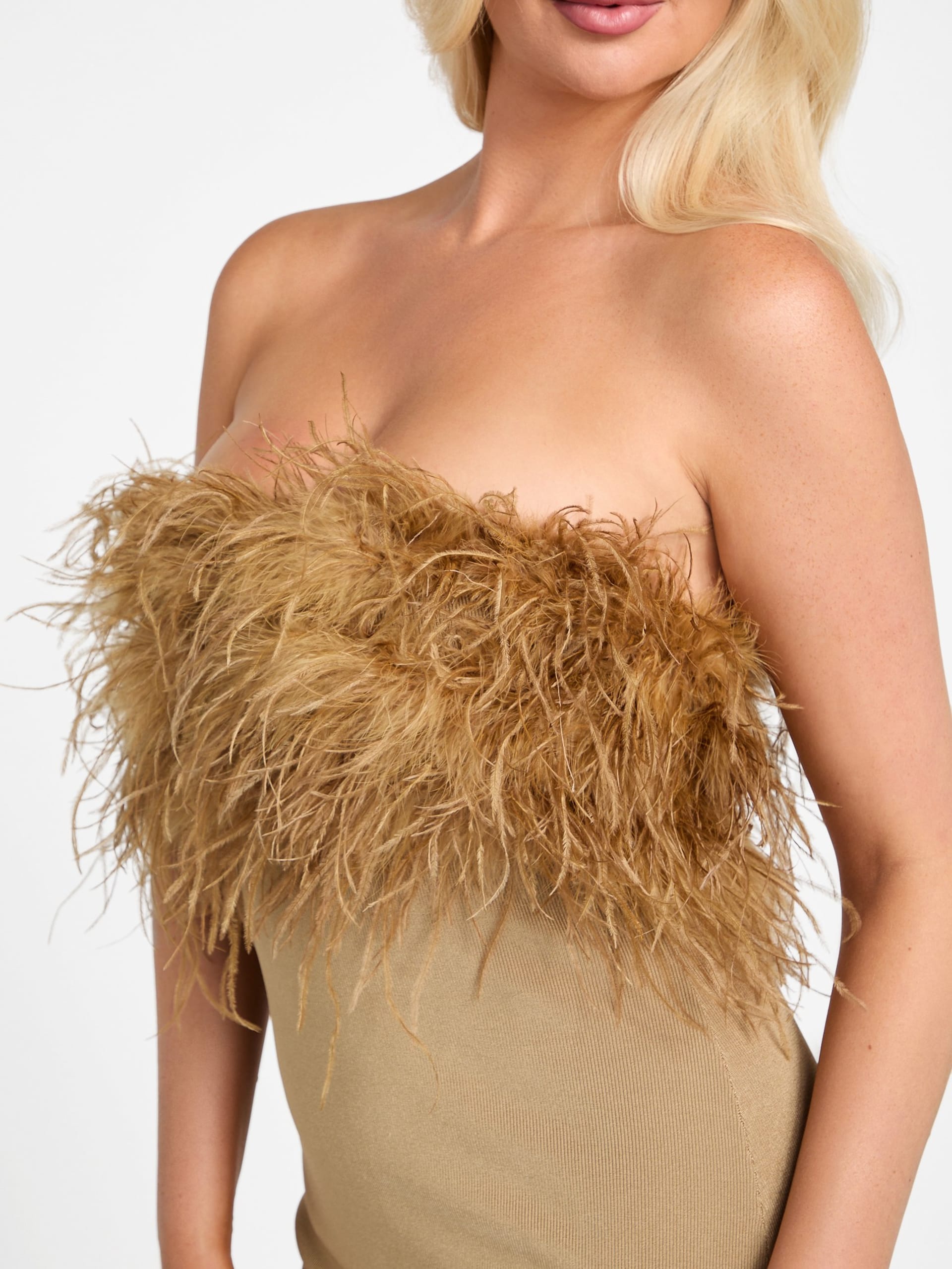 Vestido bandage Evita Feather